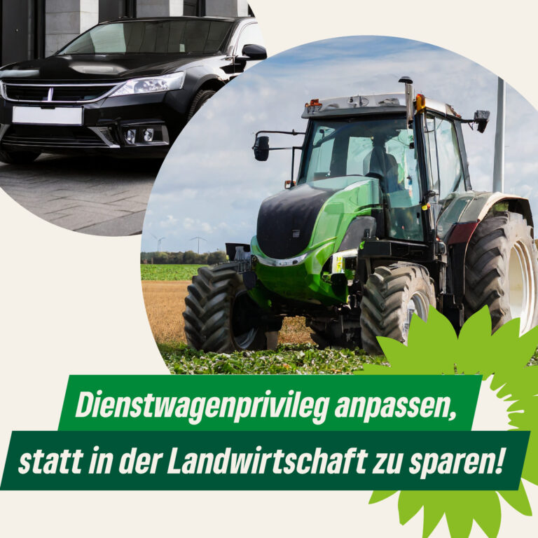 Pascal Mennen: Dienstwagenprivileg anpassen, statt in der Landwirtschaft zu sparen!